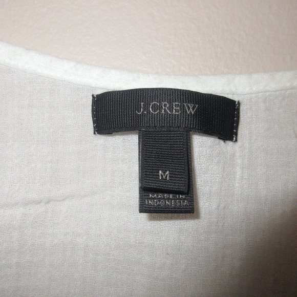 J.Crew White Cotton tank top medium - Picture 3 of 7